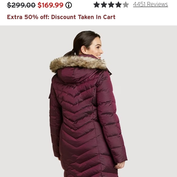 Eddie Bauer Women's dark plum  2XL long Jacket - Picture 15 of 15